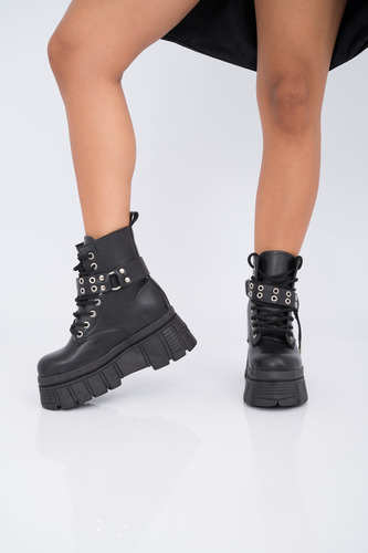 Bota Borcego Mujer Juana Ojalillos Plataforma Alta Moda