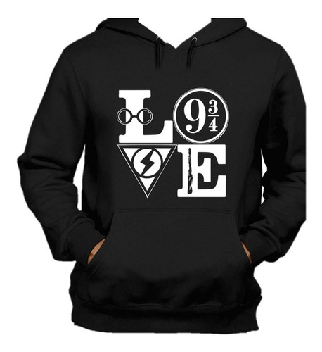 Buzo Capota Harry Potter Simbolos Love Unisex Saco Hoodies 