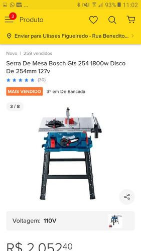 Imagem 2 de 5 de Serra De Bancada Nova Com Nota Fiscal 1700 Reais Nunca Foi U