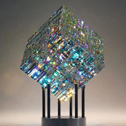 Escultura Cristal Creativa Magik Chroma Cube Regalo Hermoso