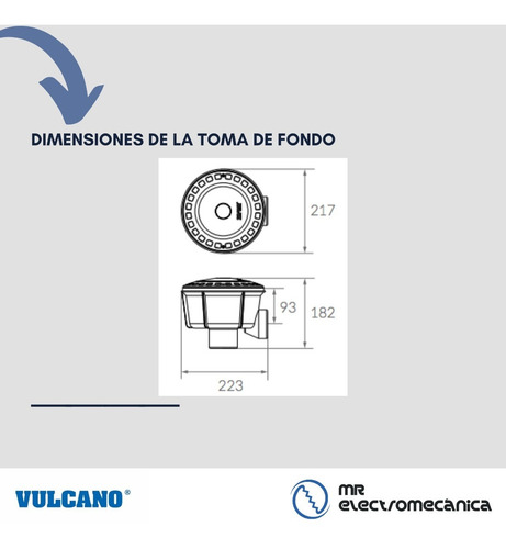 Imagen 5 de 10 de Toma Fondo 4 Retornos 1 Virola Vulcano Pileta Hormigón Pegar