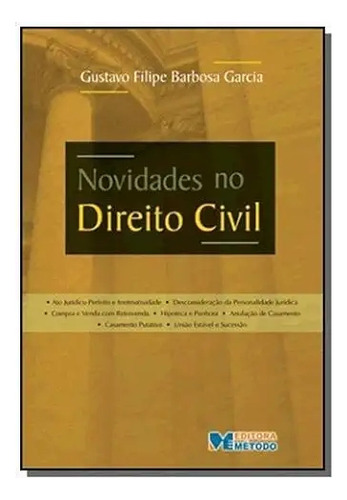 Livro Novidades No Direito Civil - Gustavo Filipe Barbosa Garcia [2007]