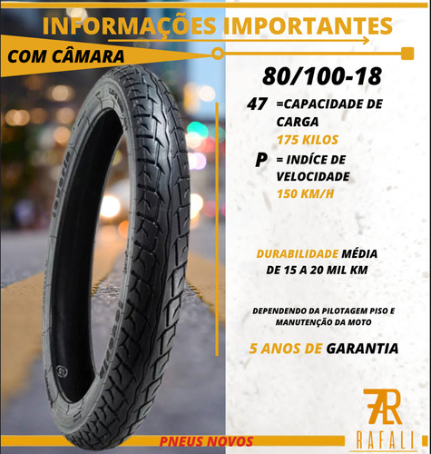 Par Pneu 80/100-18 E 90/90-18 Levorin Com Câmara