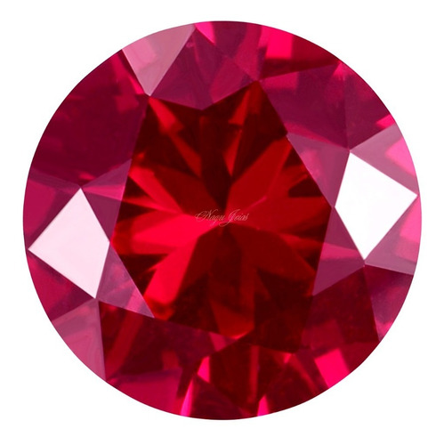 Gracioso Rubi Pedra Preciosa Vermelho Brasa 7mm / 1.70 Cts