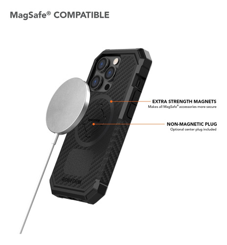 Rokform - iPhone 14 Pro Case, Série Robusta, Ímã Duplo + Mag