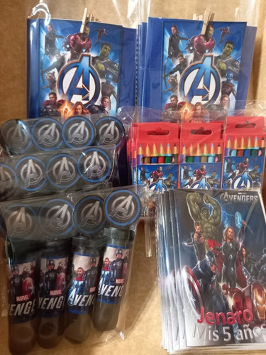 Imagen 2 de 6 de Pack Sorpresitas Avengers Súper Héroes Personalizadas