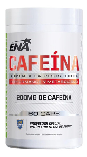 Cafeína Ena Sport De 60 Cápsulas Energía Rendimiento