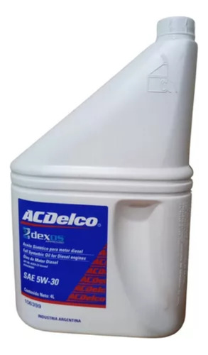 Bidon Aceite Acdelco Sintetico 4 Lt 5w30 Dexos2 