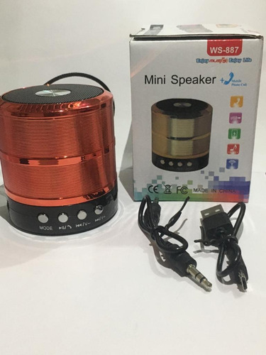 Imagem 2 de 3 de Mini Caixa De Som Speaker Com Bluetooth Usb