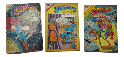3 Revista Superman N° 1472-1117-1324. Novaro. Serie Aguila (Usado)