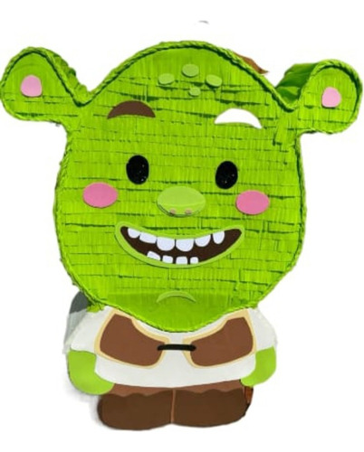 Piñata Cartón Arcoirispapel Colorido 1 Unidad Verde Sherk Sherk Grande