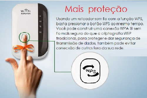 Imagem 6 de 8 de Adaptador Rede Wifi Repetidor Wireless-super Booster