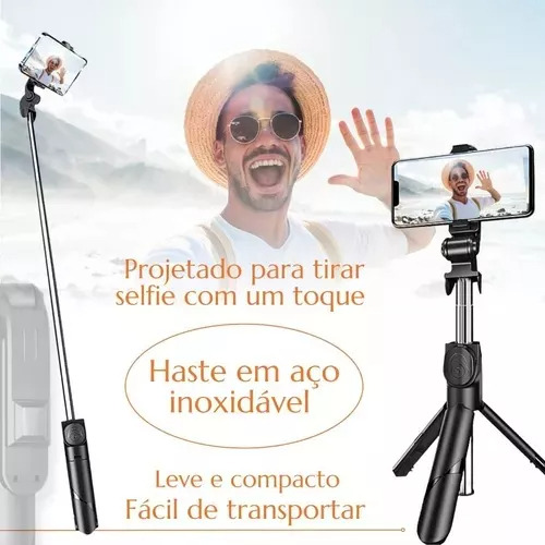 Tripé Para Celular P30 Stand Com Controle Remoto Selfie Ios