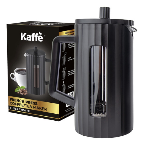 Kaffe - Cafetera De Prensa Francesa Grande (1 Litro/34 Onza.