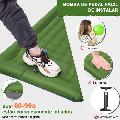 Colchoneta Inflable Portátil Para Acampar Y Senderismo
