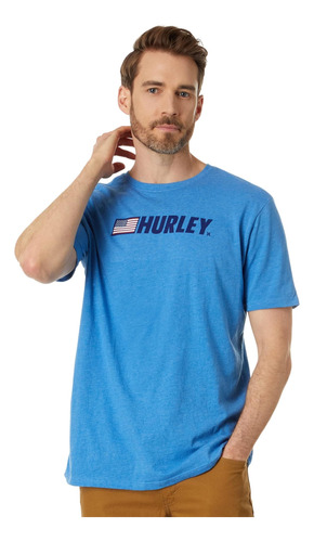 Hurley Fastlane Usa Polera De Manga Corta Sea View LG