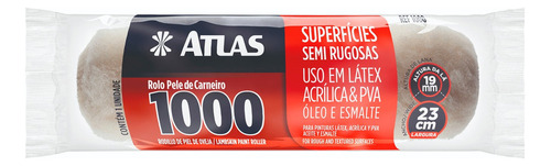 Rolo Atlas Super 1000 Pintura 23cm Lã 19mm Pele Carneiro