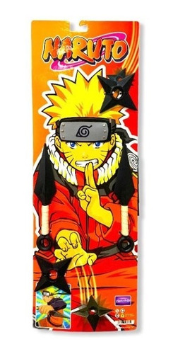Set Naruto Shippuden 2 Kunai + 2 Estrella Shuriken + Bandana