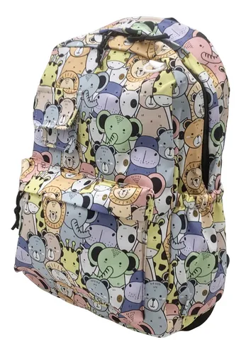 Mochila Escolar Infantil Con Bolsillos Frontales Y Laterales