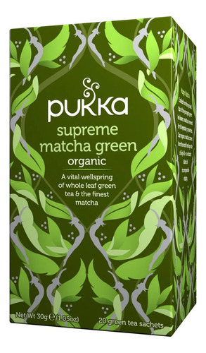 4-pack Te Verde Pukka Supreme Matcha Green Andina Grains