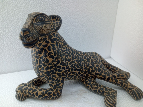 Jaguar De Barro Chiapas Artesanía Mexicana Maya Ocelotl 