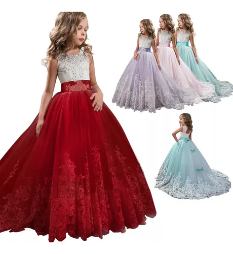 Vestidos Para Ninas Elegantes Rojo