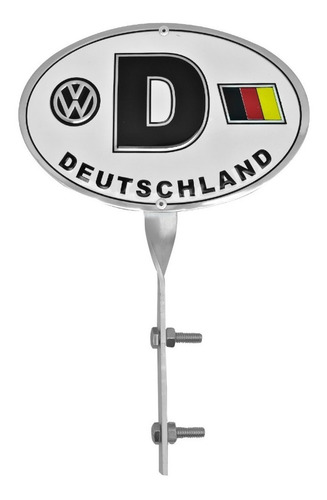 Bandera Emblema Defensa Vw Vocho Deutschland Blanca