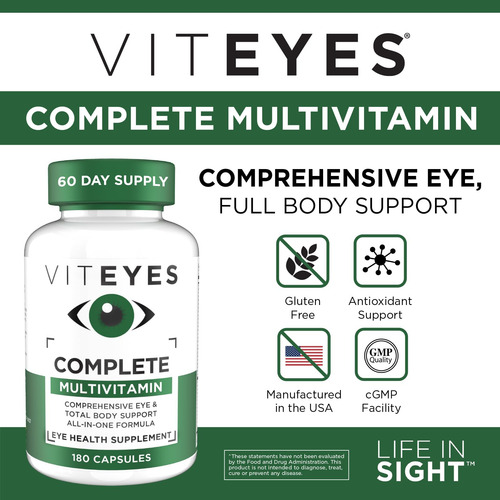 Viteyes Multivitamínico Salud Ocular Y Cuerpo 180 Cápsulas