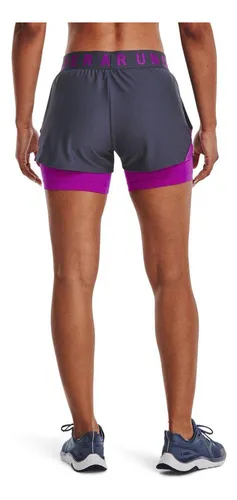 Short Under Armour Play Up 2 En 1 Mujer-gris