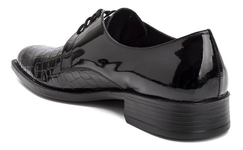 Zapatos Vestir Hombre Croco Y Charol Eco Cuero Cruelty Free