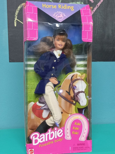 Barbie Horse Riding 1997 Castanha I Love Ride Antiga 80 90