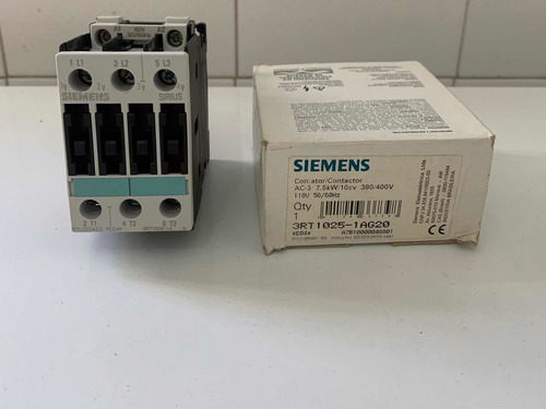 Contactor Tripolar 17 Amp 3rt1025-1ag20 110v Siemens