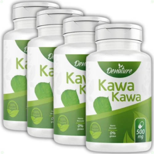 Kawa Kawa Kit 04 Unidades 100 Cápsulas Cada 500mg Denature