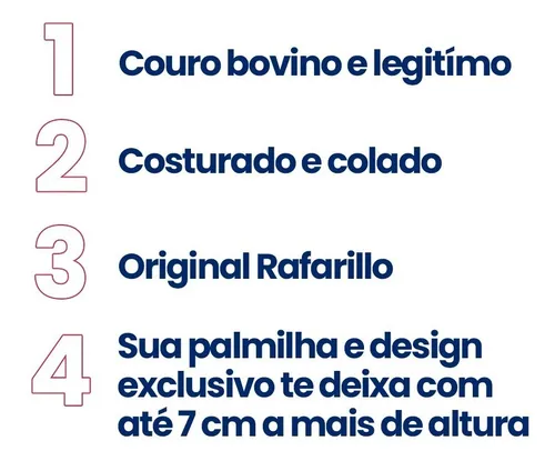 Sapato social masculino rafarillo deixa cheap até 7cm mais alto