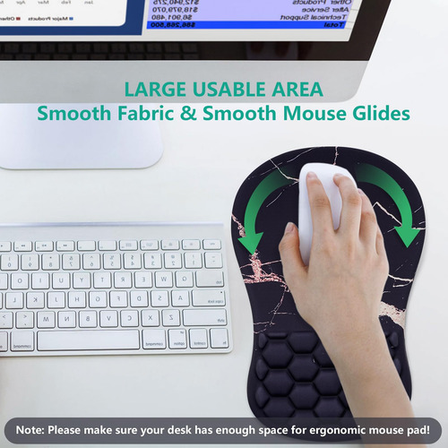 Mouse Pad Con Soporte Para Muñeca Laokiiy, Mouse Pad