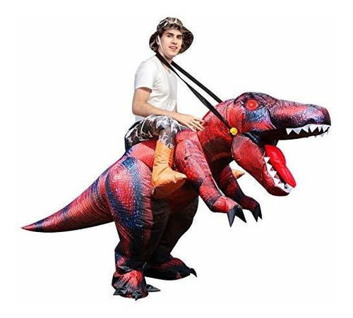 Disfraz Hombre - Goosh Disfraz De Dinosaurio Inflable De Hal