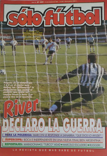 Solo Futbol 489 River 1 Racing 0,lafe 0 San Martin Tucuman 2