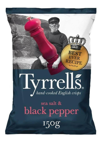 Batata Chips Pimenta-do-reino Tyrrells 150g