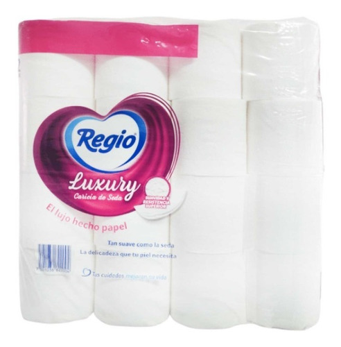 Imagen 5 de 7 de Papel Higiénico Regio Luxury Caricia De Seda Con 32 Rollos