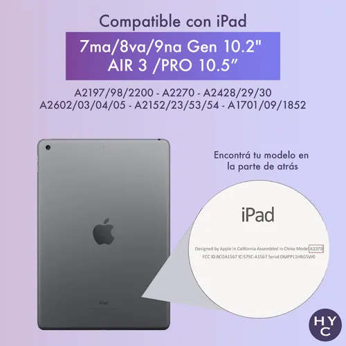 Funda Compatible Con iPad 10.2 10.5 A2428 A2429 A2430 A2602