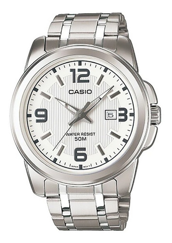 Imagen 1 de 3 de Reloj Casio Mtp-1314d-1a Para Caballero Plateado/negro