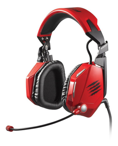 Auricular Estereo Para Juego Pc Mac Color Rojo