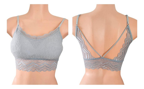 Par De Bralette Mujer Brasier Top Lencería Bralet Encaje