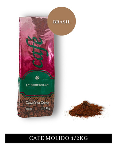 Café Molido La Esmeralda Santos Brasileño Premium - 1/2 Kg