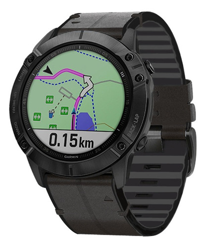 Correa Piel Con Caucho Compatible Con Garmin Fenix 5 6 7