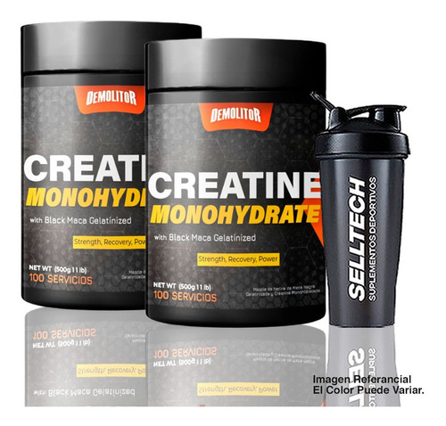 Pack Demolitor Creatina Demolitor 500gr X2 + Shaker