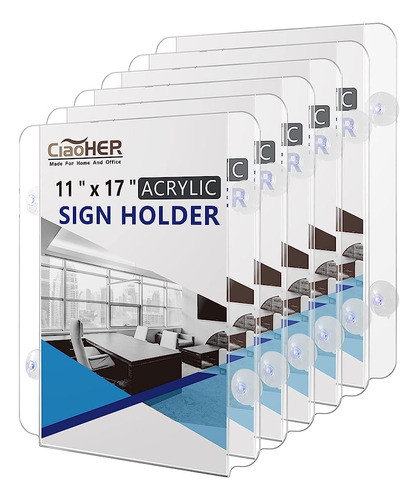 Ciaoher Acrylic Window Sign Holder 11 X 17, Marcos De Acríli