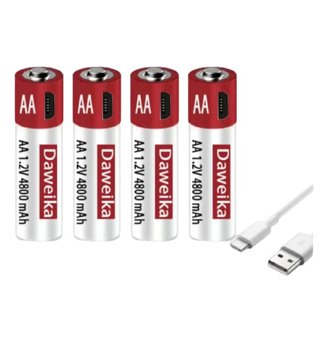 Pilas Recargables Usb (2 Unidades) Aa Puerto C