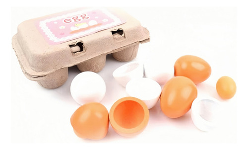 Ch Juego De Huevos De Madera For Niños De 6 Piezas
