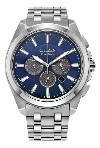 Reloj Citizen Peyten Ca451055l Original Hombre Time Square Color de la correa Plateado Color del bisel Plateado Color del fondo Azul